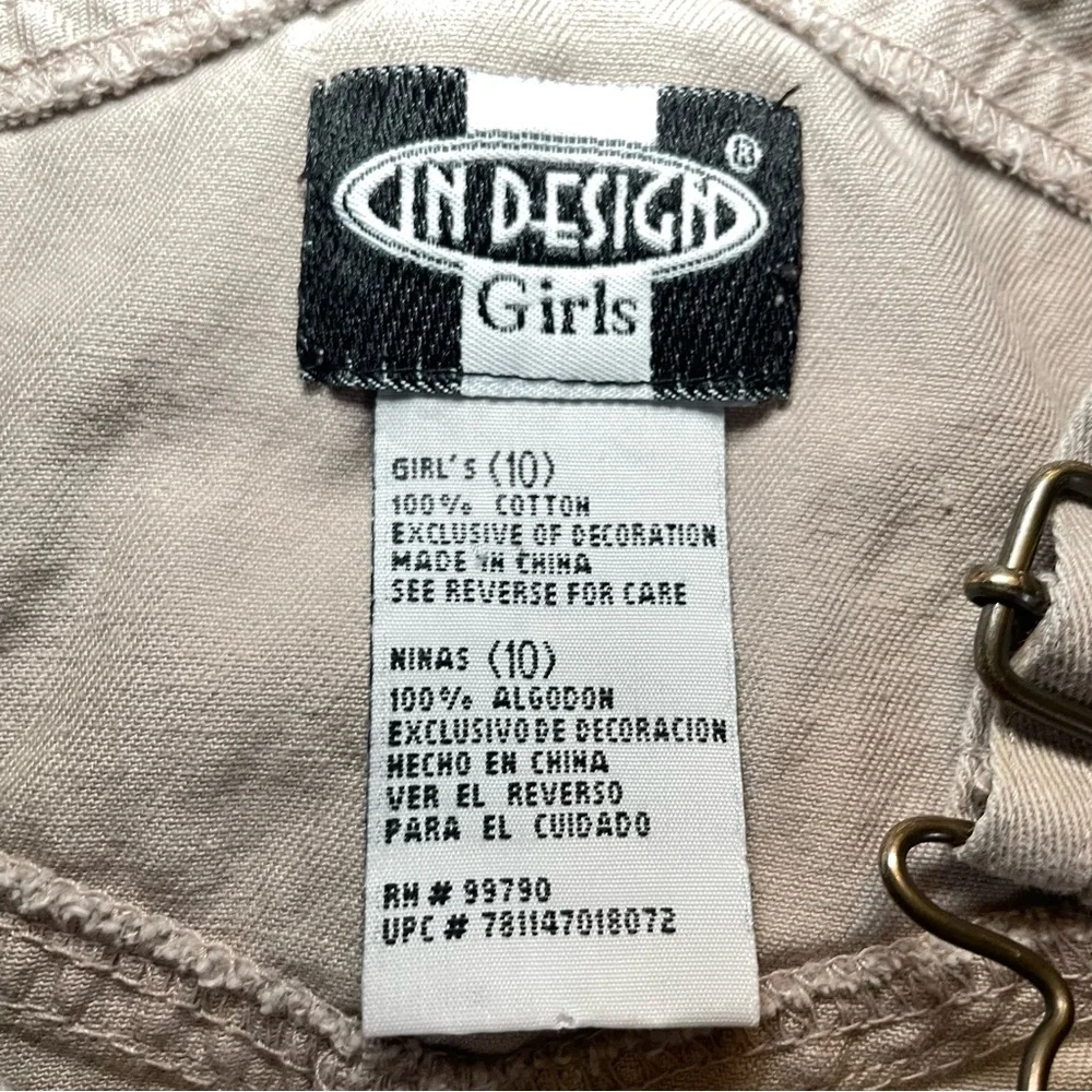 Vintage In Design girls floral‎ overall dress size 10